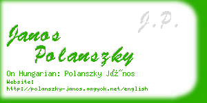 janos polanszky business card